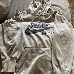 gray nike baseball hoodie